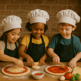 Young Cooks Pizza Party July 15, 2025 10:00a.m Ages 6-11